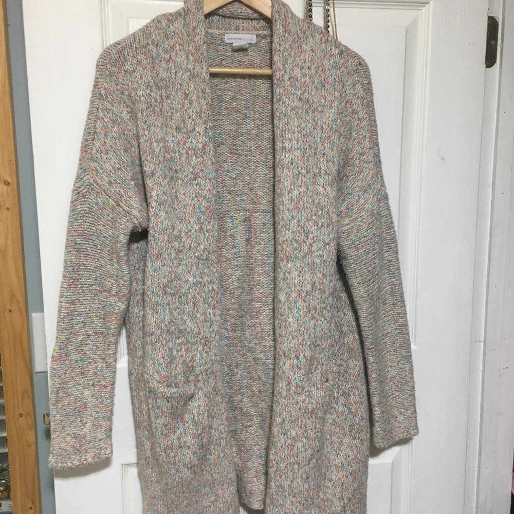 Shrinking Violet Speckled Knit Cardigan
